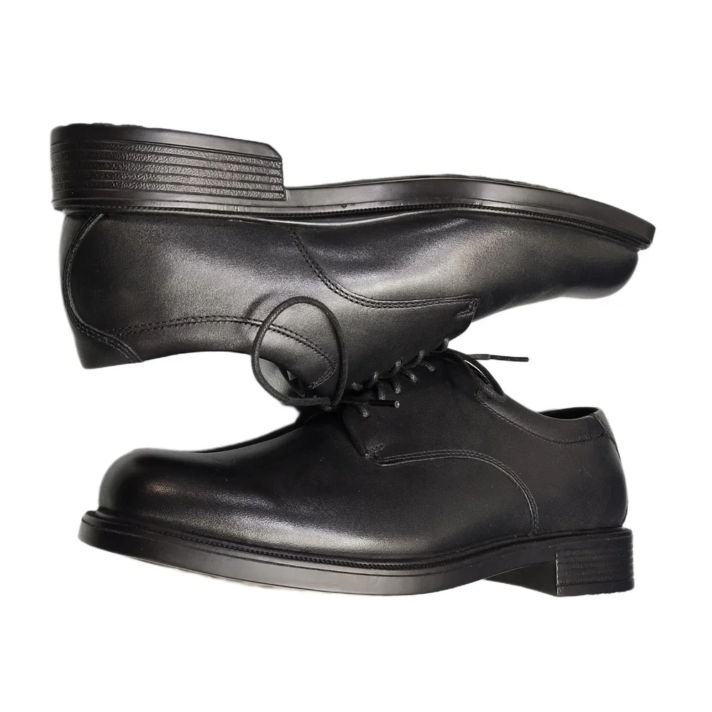 Rockport Margin Oxford Dress Shoes Mens 8.5W Black Round Toe Lace Up K71224 EUC